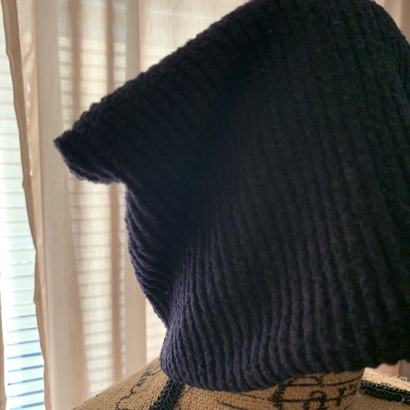 Dark navy unisex beanie. One Size - Picture 2 of 3